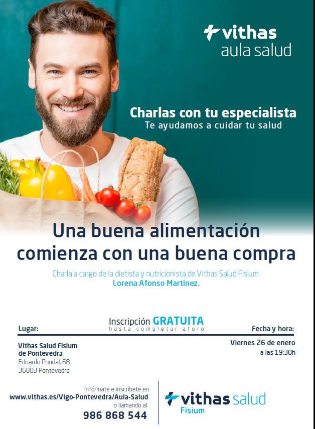 Vithas Salud Fisium de Pontevedra organiza una charla sobre cómo leer el etiquetado de los alimentos