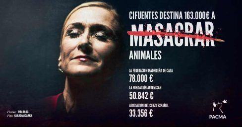 Cifuentes, contra los animales: 163.000€ para fomentar la caza