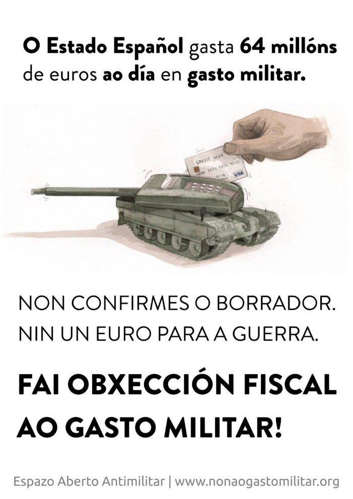 Campaña galega pola Obxección Fiscal aos gastos militares 2018