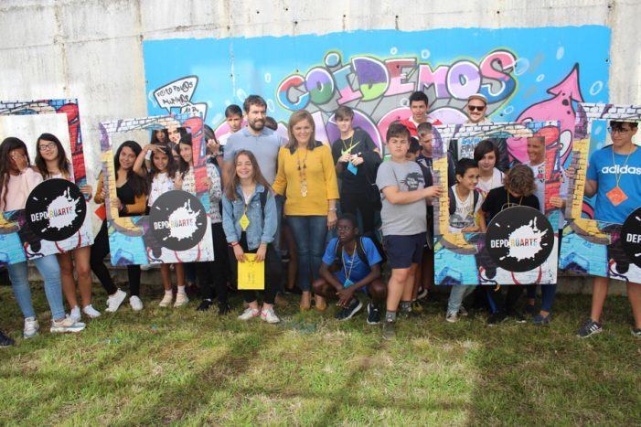 “Coidando o noso mar”, a proposta polo medio ambiente do alumnado do IES de Chapela no seu mural de DepoRúarte