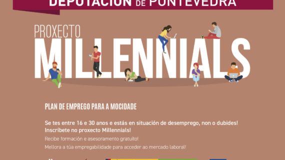 Segue aberto o prazo de inscrición dos dez cursos do proxecto formativo “Millennials” 2019 para mozos da provincia
