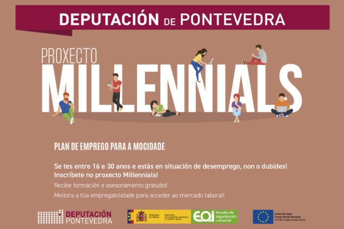 Segue aberto o prazo de inscrición dos dez cursos do proxecto formativo “Millennials” 2019 para mozos da provincia