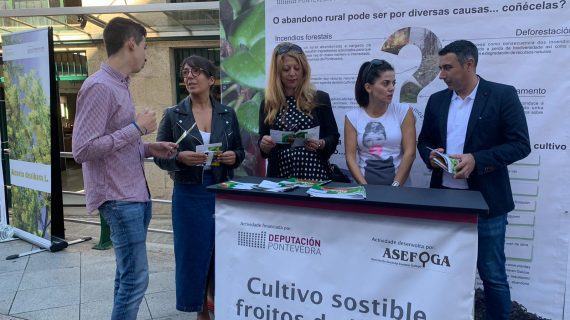 As campañas sustentables da Deputación para o control da acacia e o impulso ao cultivo de froitos de bosque chegan a Forcarei e Catoira