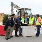 Cores Tourís comproba o inicio das obras da nova glorieta da PO-308 na praia de Areas en Sanxenxo