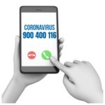 O novo teléfono para dar información xeral sobre o coronavirus pasa a ser dende hoxe mesmo o 900 400 116