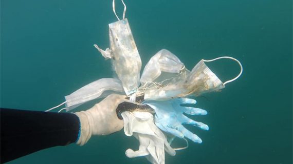 Greenpeace denuncia que las mascarillas y guantes estan acabando en los océanos