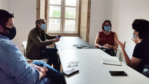 Representantes do Colexio Profesional de Xornalistas de Galicia reúnense con Iria Figueroa, número 2 por Pontevedra de Galicia En Común