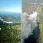 Activo un incendio forestal no concello coruñés de Vimianzo, parroquia de Berdoias