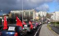Traballadoras/es da limpeza da Coruña reivindican cunha caravana de vehículos un convenio con dereitos e melloras salariais