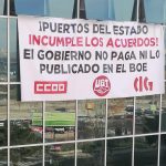 Inician un peche nas dependencias de Portos do Estado en Madrid contra o incumprimento do convenio