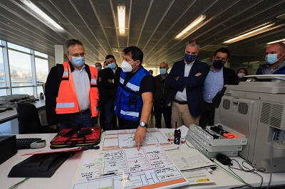 La Xunta coordina con éxito un simulacro de activación del Plan de emergencia exterior de la empresa Foresa en Vilagarcía