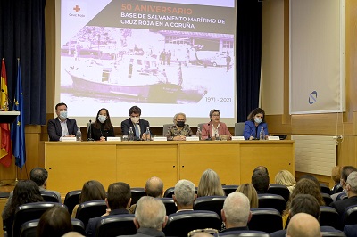 La Xunta ensalza el medio siglo de trabajo de la base de salvamento de la Cruz Roja en A Coruña y su contribución al rescate de personas en el mar en Galicia