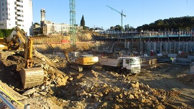 La Xunta finaliza la fase principal de excavación del nuevo hospital público Gran Montecelo, en Pontevedra, con un sistema pionero sin voladuras ni vibraciones