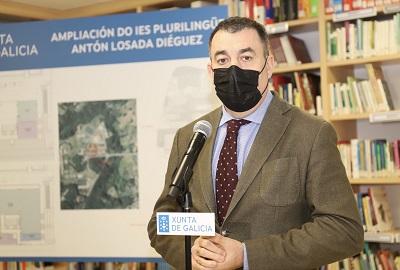 Román Rodríguez anuncia una inversión de 2M€ para la ampliación de los talleres de FP del instituto Antón Losada Diéguez de A Estrada