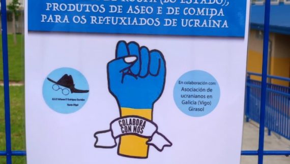 Éxito de la campaña solidaria de los niños del Colegio CEIP Castelao en favor de los refugiados de Ucrania en Vigo