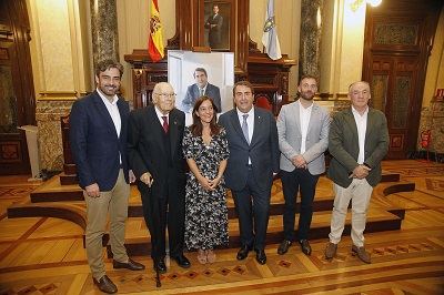 El vicepresidente segundo de la Xunta asiste al descubrimiento del retrato del exalcalde Carlos Negreira en el Pazo de María Pita