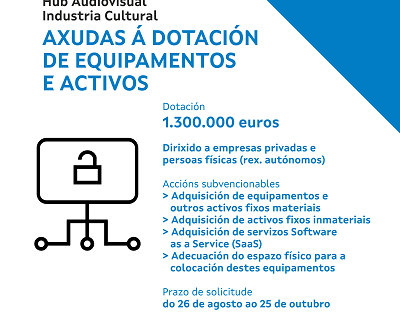 La Xunta activa un nuevo fondo de 1,3 M€ en ayudas para impulsar la innovación y la competitividad de la industria cultural gallega