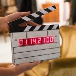 Movie production digital clapper board