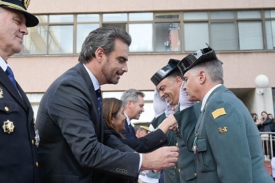 Diego Calvo participa en los actos del día de la Patrona de la Guardia Civil que se celebraron en la Comandancia de A Coruña