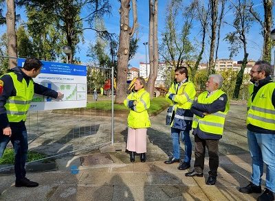 Ethel Vázquez destaca el inicio de las obras de la fuente de agua caliente en el entorno de A Capela dos Remedios, que acrecentará el potencial de Ourense como referente en termalismo