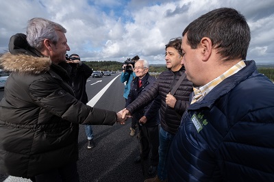 Rueda reafirma el compromiso de la Xunta con la vertebración interior de Galicia con la apertura del primero tramo de la autovía Nadela-Sarria tras una inversión de 25 M€