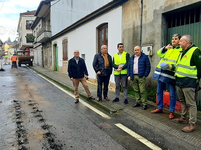 La Xunta comienza la obra de ensanchamiento y mejora de las aceras y humanización del tramo urbano de la PO-226 en Moraña con una inversión de 387.000 €