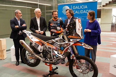 La Xunta considera un orgullo que Eduardo Iglesias, primero piloto gallego en encadenar cuatro citas consecutivas del Dakar, sea abanderado del sello Galicia Calidade