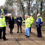 La Xunta inicia las obras de emergencia para reparar la tubería dañada en la carretera PO-534 en Forcarei