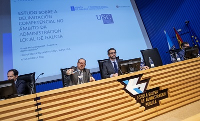 La Xunta y la USC presentan el estudio que delimita las competencias de las administraciones autonómica y local a favor de la prestación eficiente de los servicios públicos