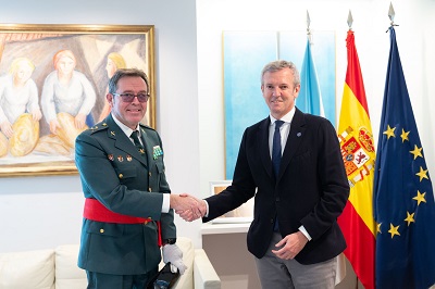 Rueda agradece al general jefe Miguel Ángel González la colaboración de la Guardia Civil para garantizar la seguridad en Galicia