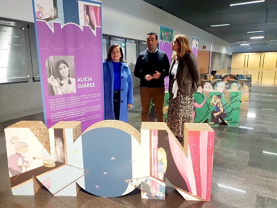 La Xunta despliega la exposición ‘Artenon’ por la ciudad de Pontevedra para seguir concienciando contra la violencia de género