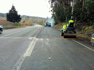 La Xunta ultima las obras de mejora de firme de las carreteras PO-399, entre Salvaterra de Miño y Salceda de Caselas, y PO-552 en Oia, con una inversión de 223.000 €