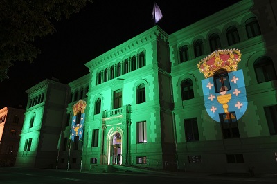 La Xunta se ilumina de color verde con motivo del Día Mundial de las Enfermedades Raras