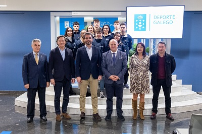 Diego Calvo felicita a los representantes del patinaje gallego por las 16 medallas conseguidas el año pasado en competiciones internacionales
