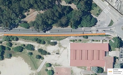 La Xunta licita por cerca de 460.000 € las obras de la nueva pasarela peatonal en la carretera PO-244 en el entorno del colegio Santiago Apóstol, en Soutomaior