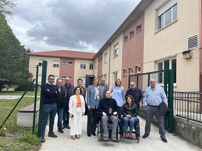 Fabiola García visita el nuevo centro residencial de Prodeme en Monforte de Lemos