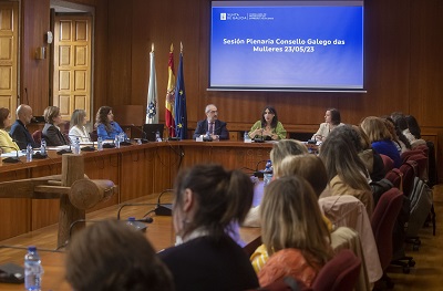 Lorenzana destaca en el Consello Galego das Mulleres la importancia de trabajar con las empresas para que incorporen los principios del bienestar laboral
