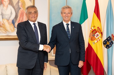 Rueda se reúne con el embajador de Italia para España y Andorra para afianzar las relaciones turísticas con Galicia propiciadas por el Camino de Santiago