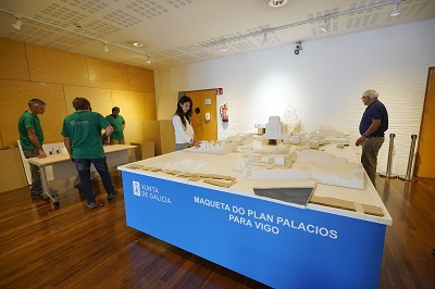 La réplica de la maqueta del Plan Palacios para Vigo se exhibirá en Madrid con motivo del 150 aniversario del nacimiento del arquitecto porriñés
