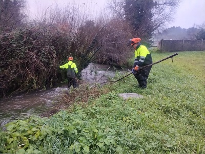 La Xunta ejecuta actuaciones de limpieza en los trechos interurbanos de los ríos Brexa y Mero a su paso por el ayuntamiento de Cambre