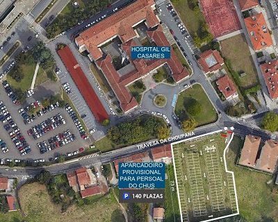 Abiertas al uso desde hoy 141 nuevas plazas de estacionamiento habilitadas por el Sergas en el entorno del CHUS