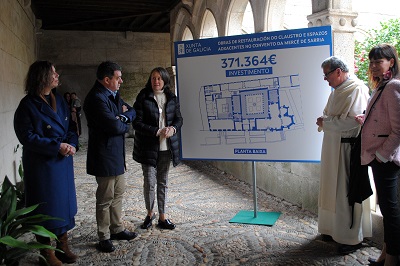 Román Rodríguez anuncia que la Xunta licitará la restauración del claustro del Convento da Mercé de Sarria en las próximas semanas