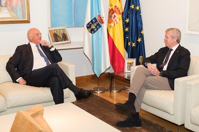Rueda recibe al presidente del Banco Sabadell y al director general del Sabadell Gallego
