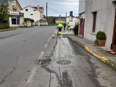 La Xunta comienza las obras de mejora del drenaje de la carretera autonómica AC-960 en Camporrapado, en Boqueixón